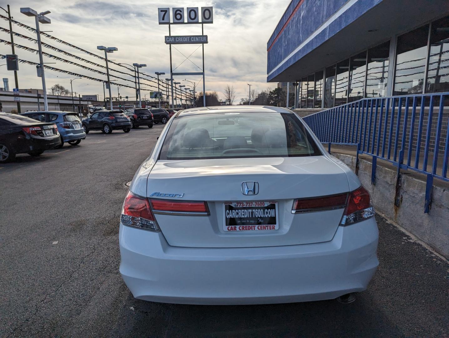 2012 WHITE Honda Accord LX Sedan AT (1HGCP2F33CA) with an 2.4L L4 DOHC 16V engine, 5-Speed Automatic transmission, located at 7600 S Western Ave., Chicago, IL, 60620, (773) 918-3980, 0.000000, 0.000000 - Photo#3